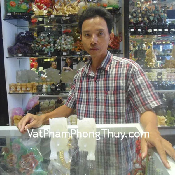 Anh Lợi - khách hàng mua cặp tỳ hưu bạch ngọc H001