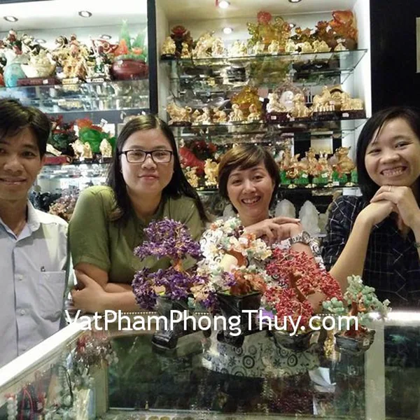 Anh Long - khách hàng mua cây tài lộc thạch anh tím KC022, cây tài lộc ngũ hành nhiều màu KC006 và cây tài lộc đông linh mini KC049