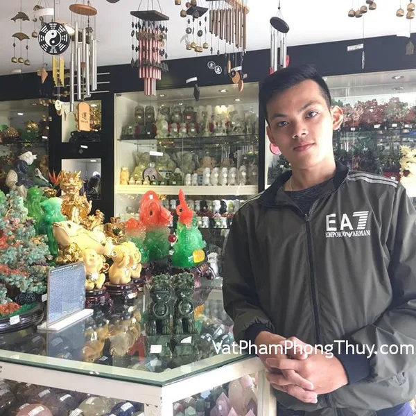 Anh Trường - khách hàng mua Kỳ Lân đá Lam Ngọc GM082
