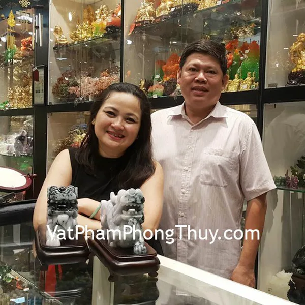 Chị Lan - khách hàng mua cặp tỳ hưu ngọc phỉ thúy NS106