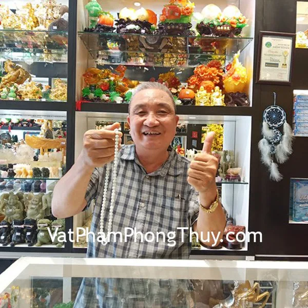 Chú Điển - khách hàng mua vòng đeo cổ ngọc phỉ thúy S6145