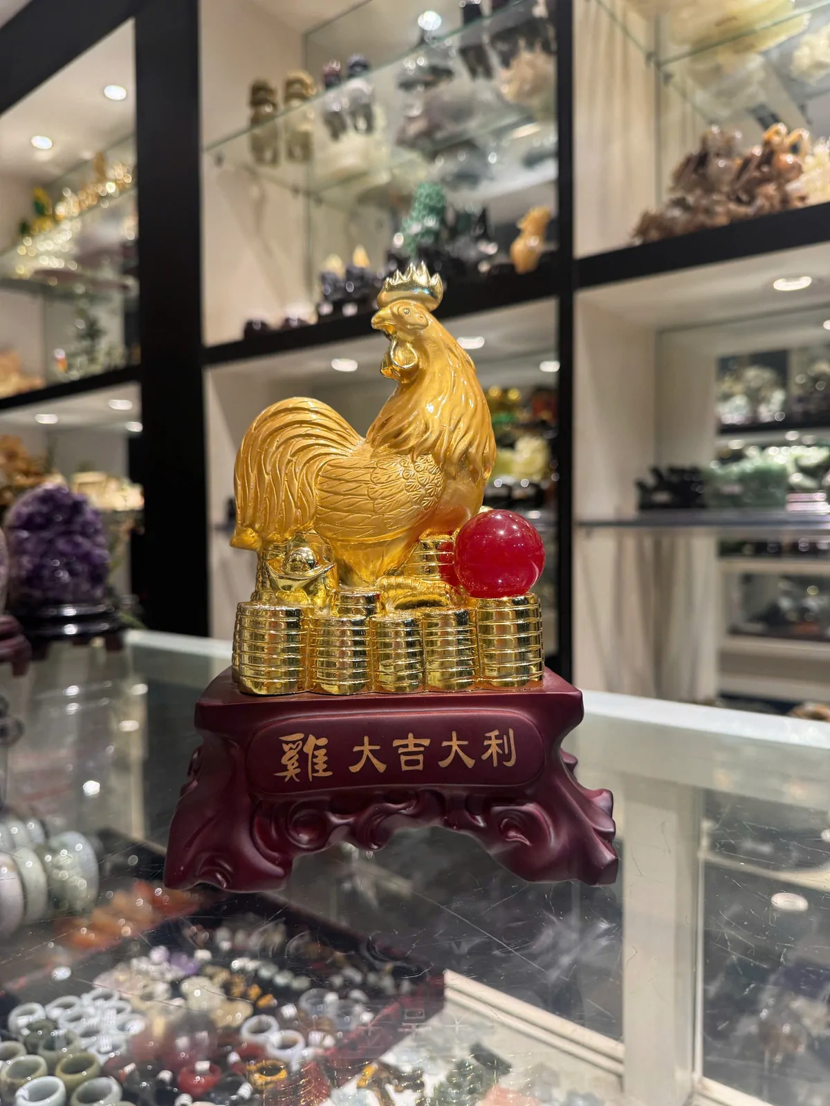 Gà xanh châu đỏ trên tiền - đại cát đại lợi H381G