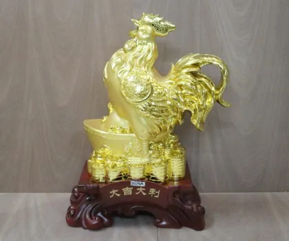Gà ngân bảo trên đống tiền (khủng) - Đại cát đại lợi G035A