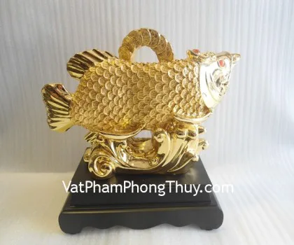 Kim long đế gỗ vuông nhỏ - như ý kim long FA196