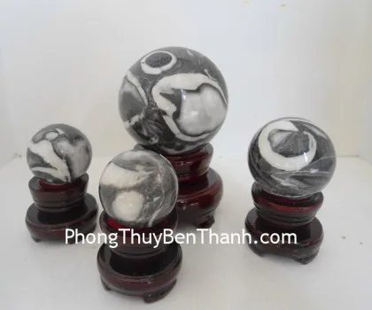 Quả cầu đá thạch anh vàng non M191-S6-3440
