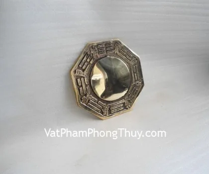 Bát quái bọc nhôm vàng lõm trung- 7in K1203