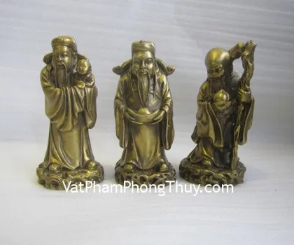 Tam đa phước lộc thọ vàng lớn - Lộc Tinh LN111-1