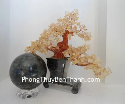 Quả cầu đá xà cừ kim sa M184-S4-11790