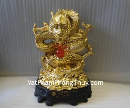 Rồng vàng kim, đế gỗ- Long vận hăng thông E130