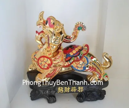 Tỳ hưu chiêu tài bích tà vàng đa màu Y030