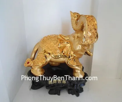 Voi cặp chiêu tài cát tường phú quý vàng FY309