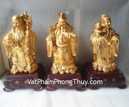 Phúc lộc thọ xanh lớn - phước tinh, lộc tinh, thọ tinh FH227G