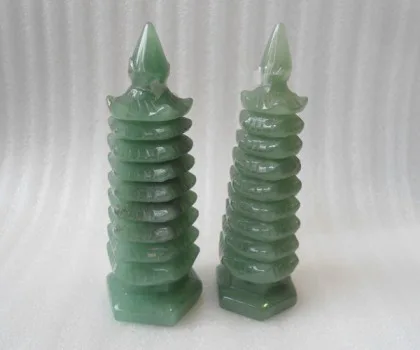 Tháp văn xương thạch anh hồng 9 tầng GM171