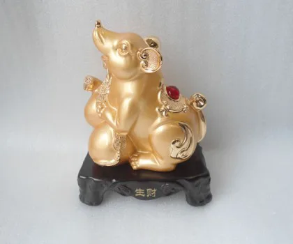 Chuột vàng ôm hồ lô vàng nhỏ - sanh tài FH414G