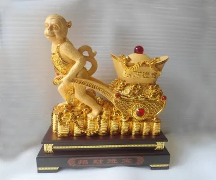 Khỉ phát tài kéo nguyên bảo - chiêu tài tấn bảo FK022M