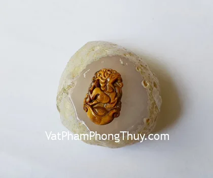 Mặt 12 con giáp ngọc Phỉ Thúy trong (Mùi) FS6886-8