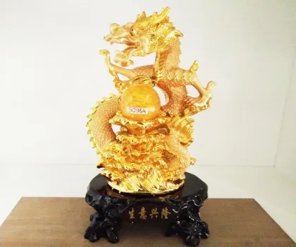 Rồng vàng ôm nước đỡ châu vàng - Sanh ý hưng long G098A