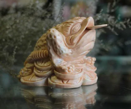 Thiềm thừ đá hồng tự nhiên C-DH