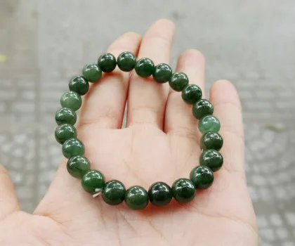 Chuỗi ngọc Phỉ Thúy xanh đậm 8li S6674