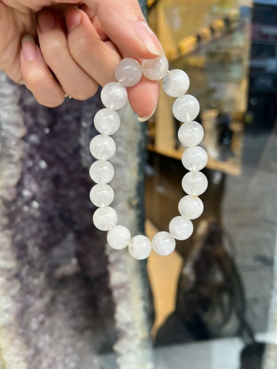 Chuỗi thạch anh ưu linh trắng (39.4g - 16bi) S6649-S1-4256