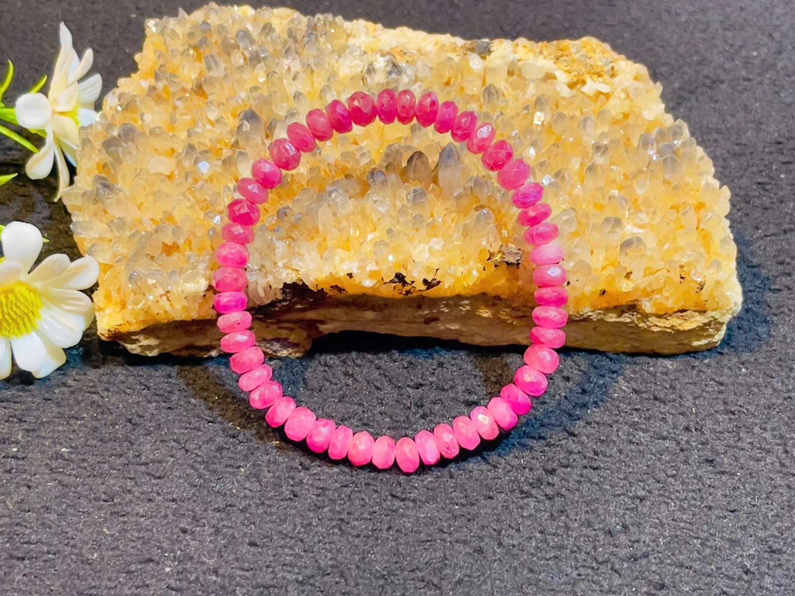 Vòng tay Ruby (hồng bảo hạt mài vát) S878-S5-10350