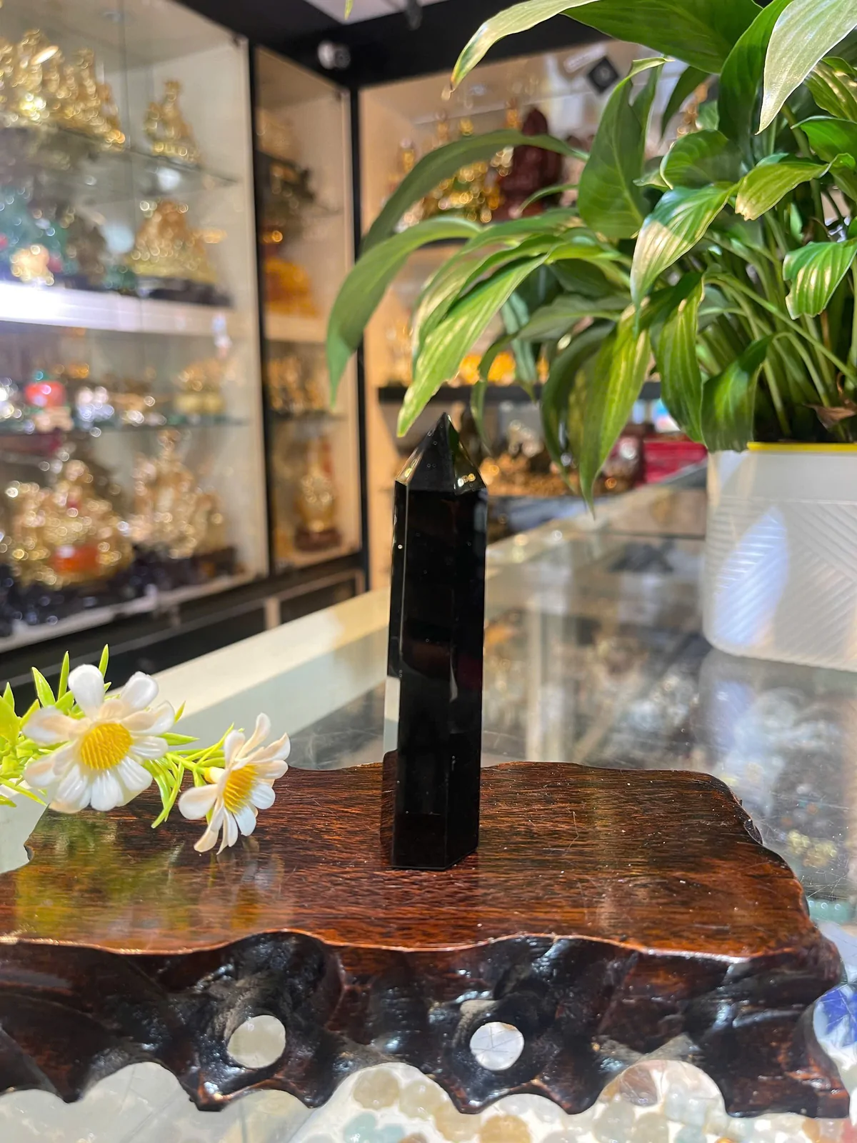 Trụ thạch anh đen (hắc ngà) HM058-176