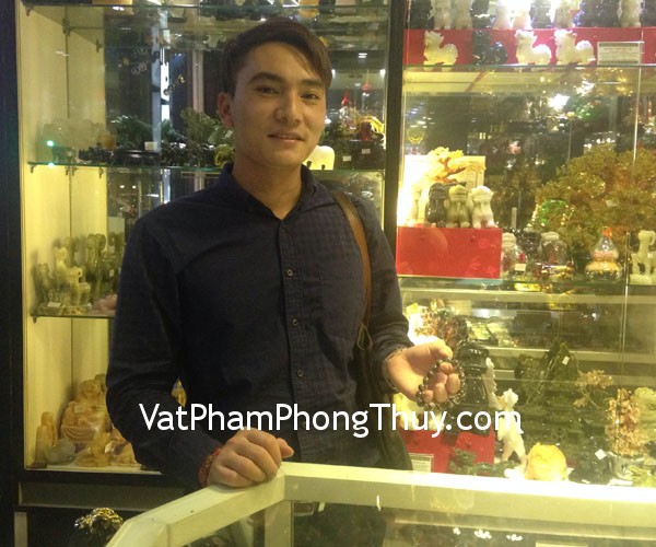 Anh Định- khách hàng mua vòng tay thạch anh ưu linh xanh S5107-5848