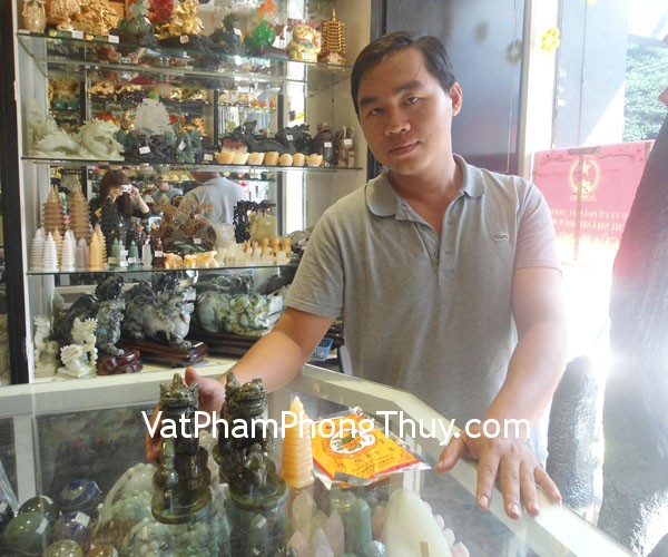 Anh Thi - khách hàng mua kỳ lân lam ngọc HM090, long quy HM035, tháp văn xương HM070 và bột tẩy uế BTU