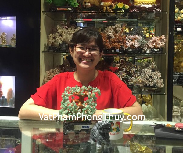 Chị Thủy-khách hàng mua Tỳ hưu Bắc Kinh đen chuẩn và cây tài lộc đông linh KC026