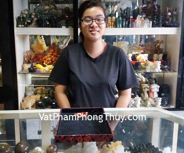 Chị Ngọc - khách hàng mua Dây rút 9 hạt đá Miến Điện S5029, Di lạc phỉ thúy xanh đậm S6321