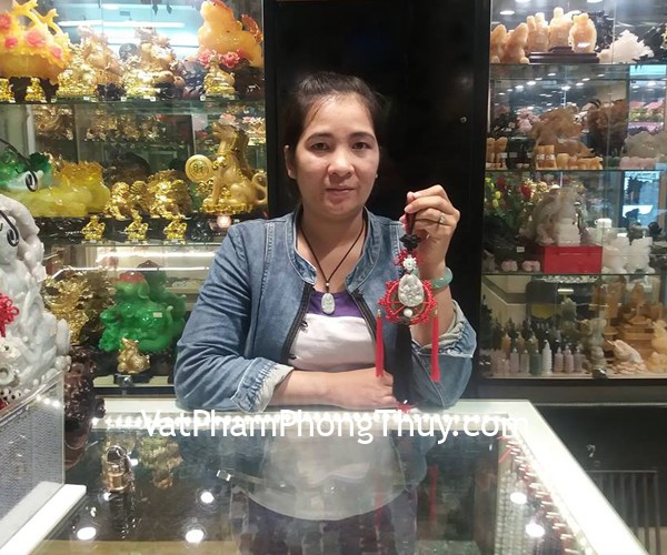 Chị My - Khách hàng mua Ngọc bội quan âm phỉ thúy S6419 và Xu 12 con giáp CC2001