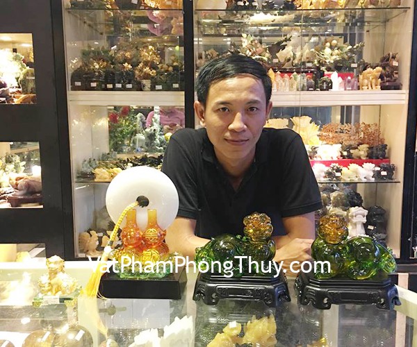 Anh Tài - khách hàng mua Cặp tỳ hưu ngọc xanh lưu ly LN049, Trăng bạch ngọc trên hai hồ lô ngọc LN217, Chó vàng H408G