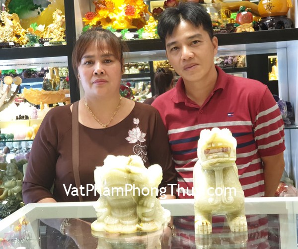 Chị Chi - khách hàng mua tỳ hưu bắc kinh xanh BKX-L và cóc tây tạng CTT-L