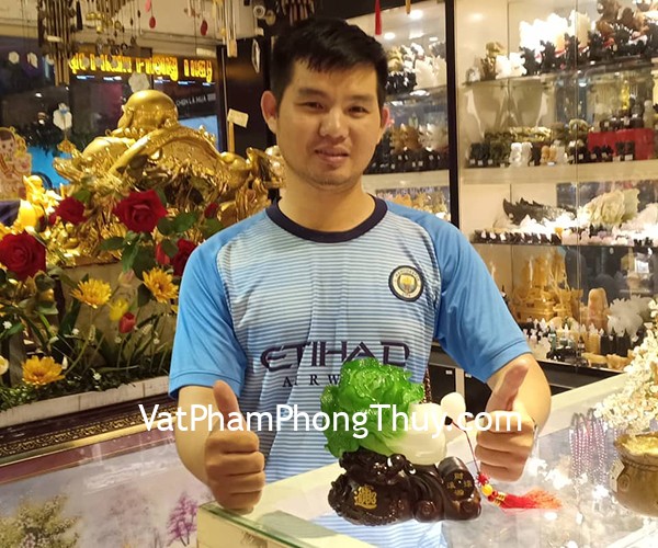 Anh Quang - khách hàng mua Bắp cải xanh ngọc trên đế gỗ bao nguyên bảo LN083